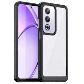 Coverup Transparant ShockProof TPU Back Cover - OPPO A80 Hoesje - Zwart