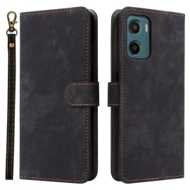 Coverup Book Case met Koord - Motorola Moto G05 / E15 Hoesje - Zwart