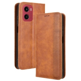 Coverup Vintage Style Book Case - Motorola Moto G05 / E15 Hoesje - Bruin