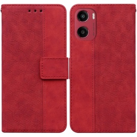 Coverup Geometric Book Case - Motorola Moto G05 / E15 Hoesje - Rood