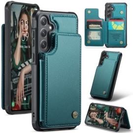 CaseMe C22 Back Cover met Pasjeshouder - Samsung Galaxy S25 Plus Hoesje - Groen