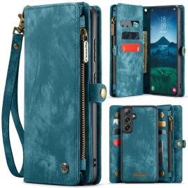 CaseMe 008 2-in-1 Book Case & Back Cover met Portemonnee - Samsung Galaxy S25 Plus Hoesje - Blauw