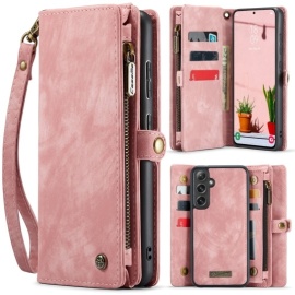 CaseMe 008 2-in-1 Book Case & Back Cover met Portemonnee - Samsung Galaxy S25 Plus Hoesje - Pink