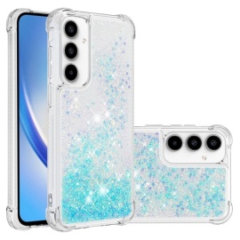 Coverup Liquid Glitter Back Cover - Samsung Galaxy A36 Hoesje - Lichtblauw