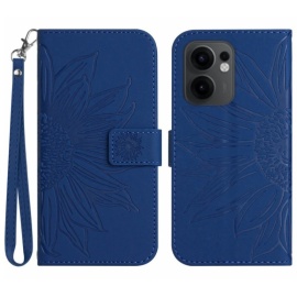 Coverup Zonnebloem Book Case met Koord - OPPO Reno13 F / FS 5G Hoesje - Blauw