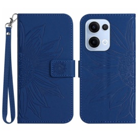 Coverup Zonnebloem Book Case met Koord - OPPO Reno13 5G Hoesje - Blauw