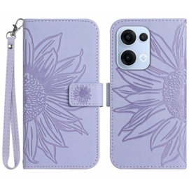 Coverup Zonnebloem Book Case met Koord - OPPO Reno13 5G Hoesje - Lavendel