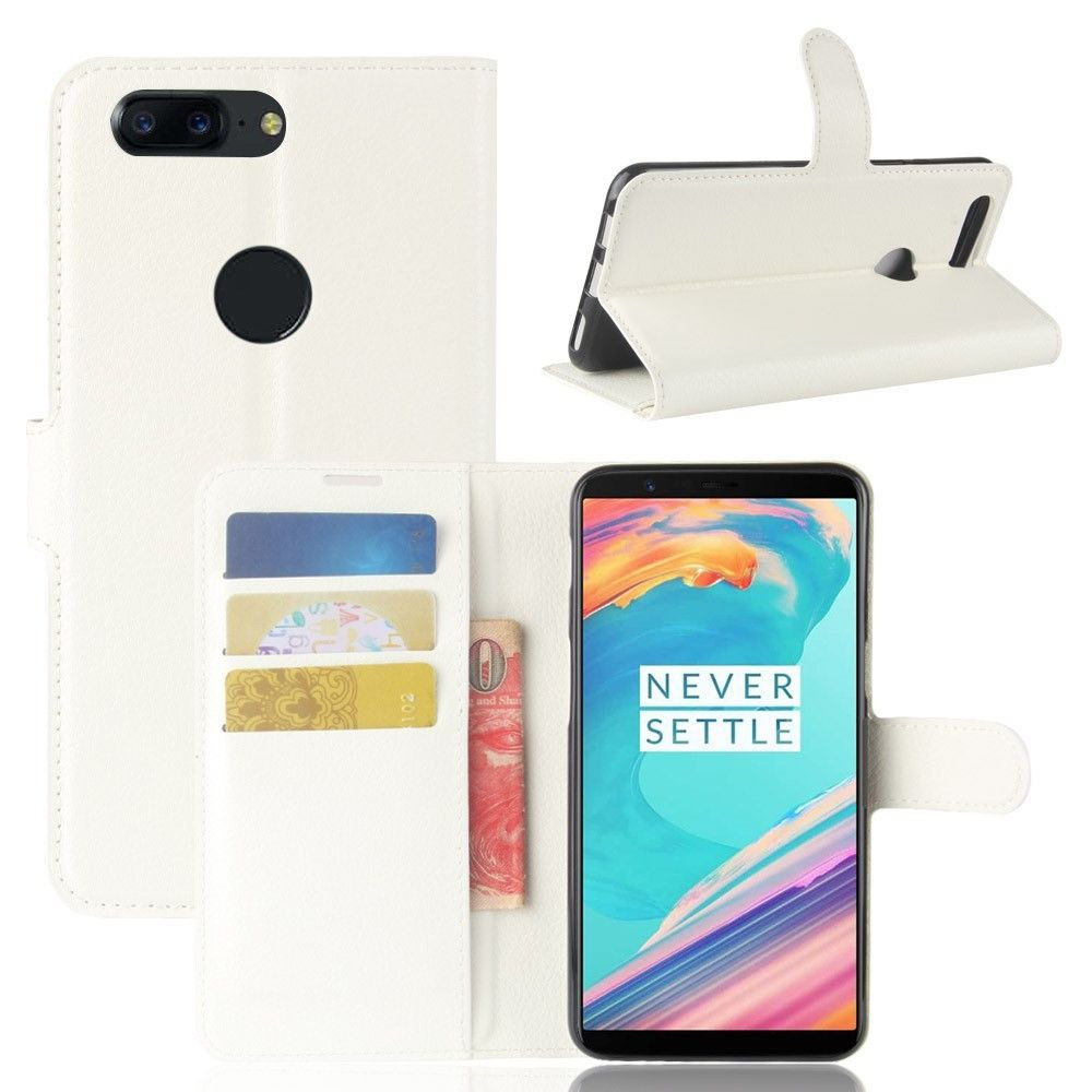 bus Zonnig Bijproduct Book Case - OnePlus 5T Hoesje - Wit | GSM-Hoesjes.be