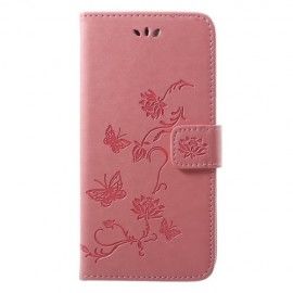 Coverup Bloemen & Vlinders Book Case - Huawei P20 Hoesje - Roze