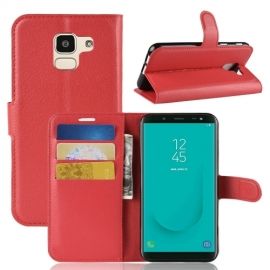 Book Case - Samsung Galaxy J6 (2018) Hoesje - Rood