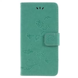 Coverup Bloemen & Vlinders Book Case - Samsung Galaxy J6 (2018) Hoesje - Mintgroen