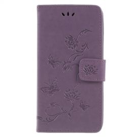 Coverup Bloemen & Vlinders Book Case - Samsung Galaxy J6 (2018) Hoesje - Lila