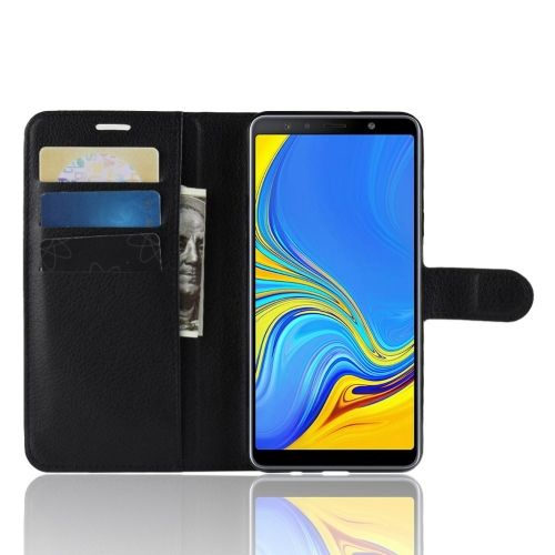 Grootte Tussendoortje Groen Book Case - Samsung Galaxy A7 (2018) Hoesje - Zwart | GSM-Hoesjes.be