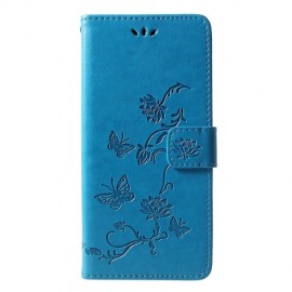 Coverup Bloemen & Vlinders Book Case - Samsung Galaxy J6 Plus (2018) Hoesje - Blauw