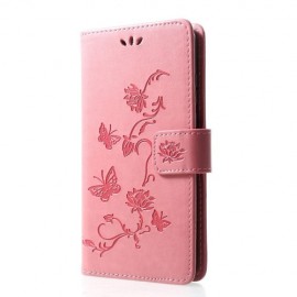 Coverup Bloemen & Vlinders Book Case - Huawei P30 Lite Hoesje - Pink