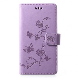 Coverup Bloemen & Vlinders Book Case - Huawei P30 Lite Hoesje - Lila