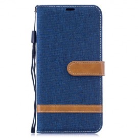 Denim Book Case - Huawei Y7 (2019) Hoesje - Blauw