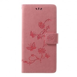 Coverup Bloemen & Vlinders Book Case - Samsung Galaxy A70 Hoesje - Pink