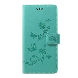 Coverup Bloemen & Vlinders Book Case - Samsung Galaxy A70 Hoesje - Mintgroen