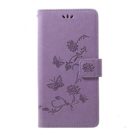 Coverup Bloemen & Vlinders Book Case - Samsung Galaxy A70 Hoesje - Lila