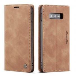 CaseMe 013 Book Case - Samsung Galaxy S10e Hoesje - Bruin