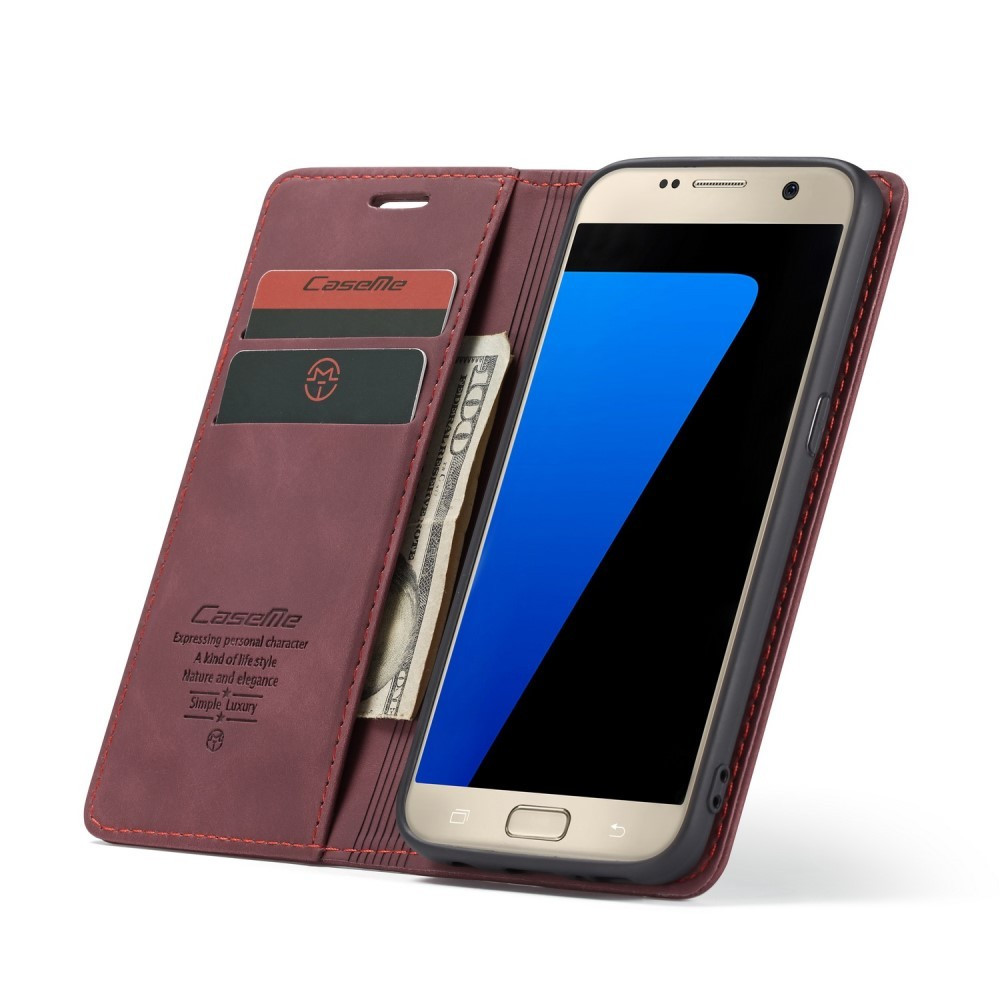 lichtgewicht stoel Gemiddeld CaseMe Book Case - Samsung Galaxy S7 Hoesje - Bordeaux | GSM-Hoesjes.be