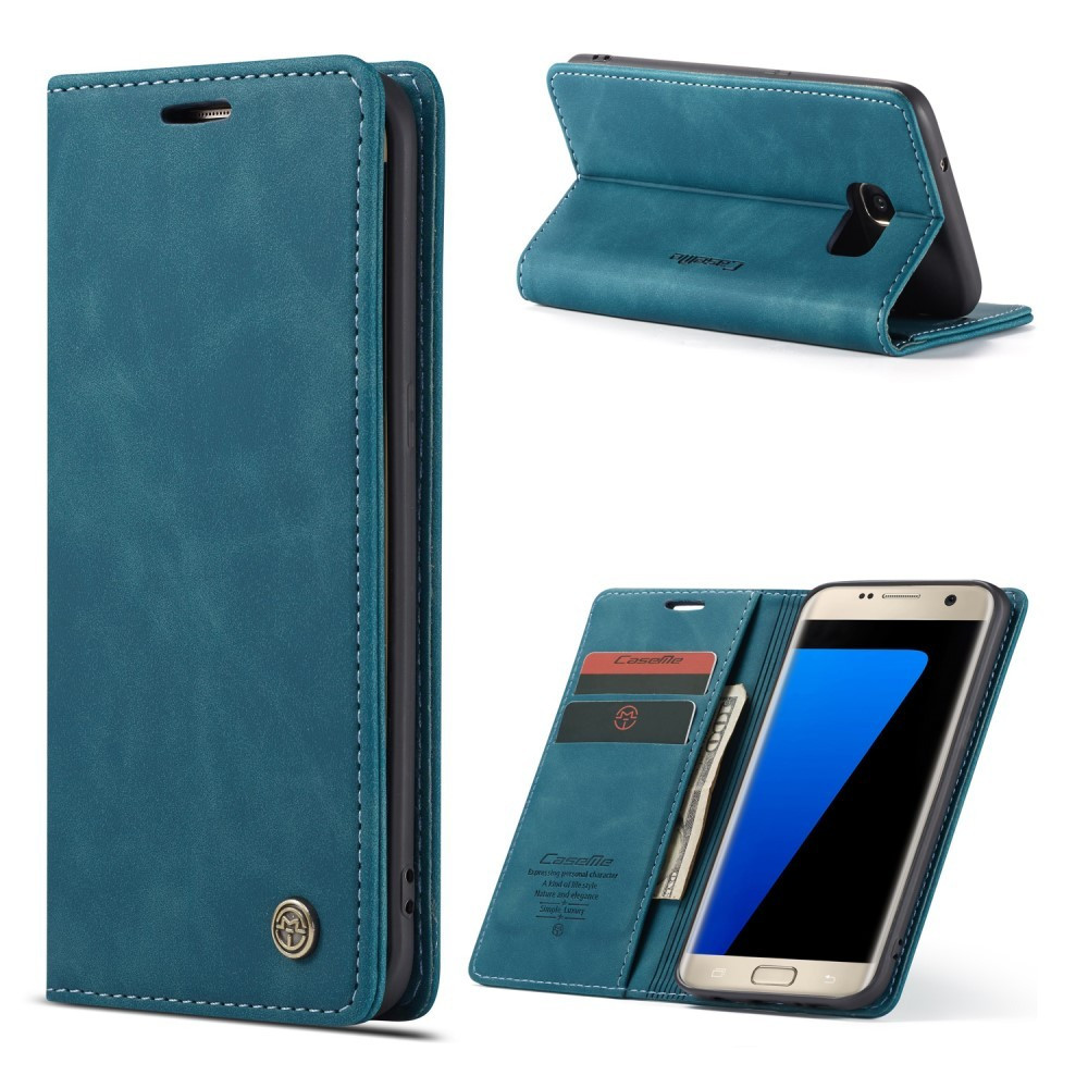 Laag Manieren mate CaseMe Book Case - Samsung Galaxy S7 Edge Hoesje - Blauw | GSM-Hoesjes.be