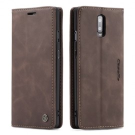 CaseMe 013 Book Case - OnePlus 7 Hoesje - Donkerbruin