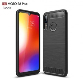 Coverup Armor Brushed TPU Back Cover - Motorola Moto E6 Plus Hoesje - Zwart