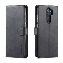 LC.IMEEKE Luxe Book Case - Xiaomi Redmi Note 8 Pro Hoesje - Zwart