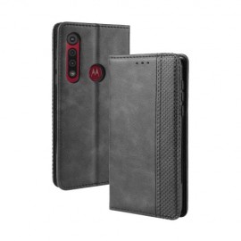 Coverup Vintage Style Book Case - Motorola Moto G8 Plus Hoesje - Zwart