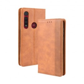 Coverup Vintage Style Book Case - Motorola Moto G8 Plus Hoesje - Bruin