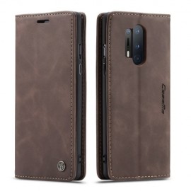 CaseMe 013 Book Case - OnePlus 8 Pro Hoesje - Donkerbruin